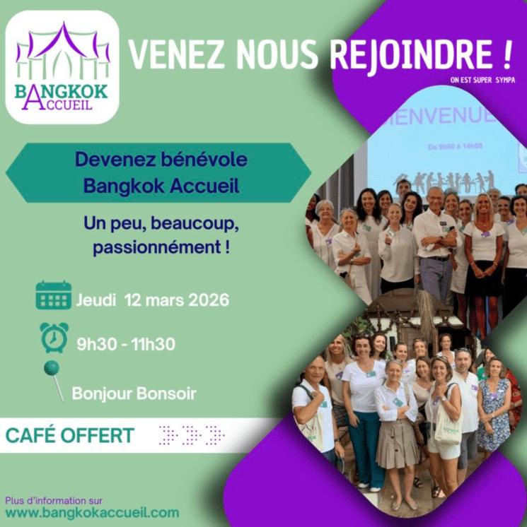 Devenez bénévole Bangkok accueil