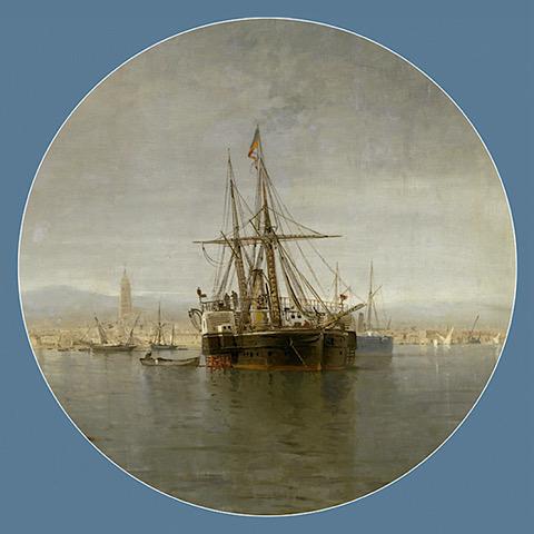 Ángel Cortellini Sánchez. Puerto de Algeciras, s.f. Thyssen Malaga
