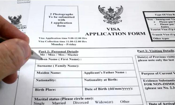 Formulaire visa thaï