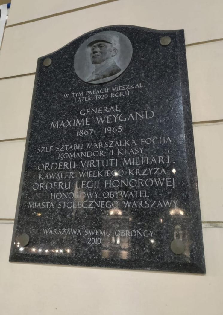 Plaque du général Maxime Weygrand