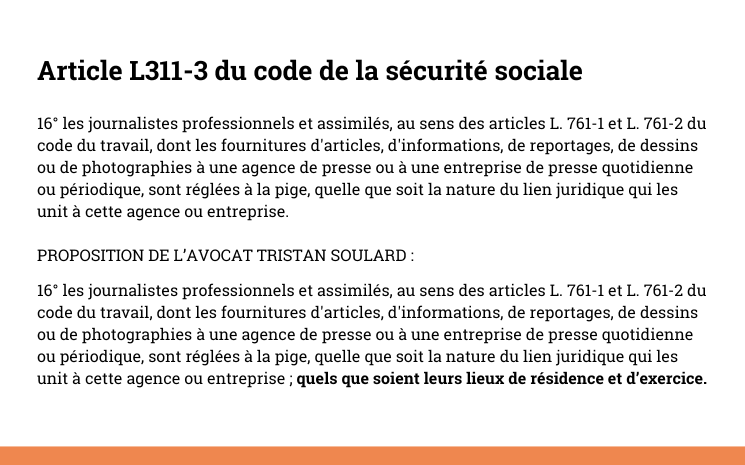 proposition article correspondant étranger
