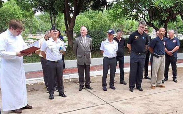 Inauguration des tombes de Francais tombes pour la France au Siam