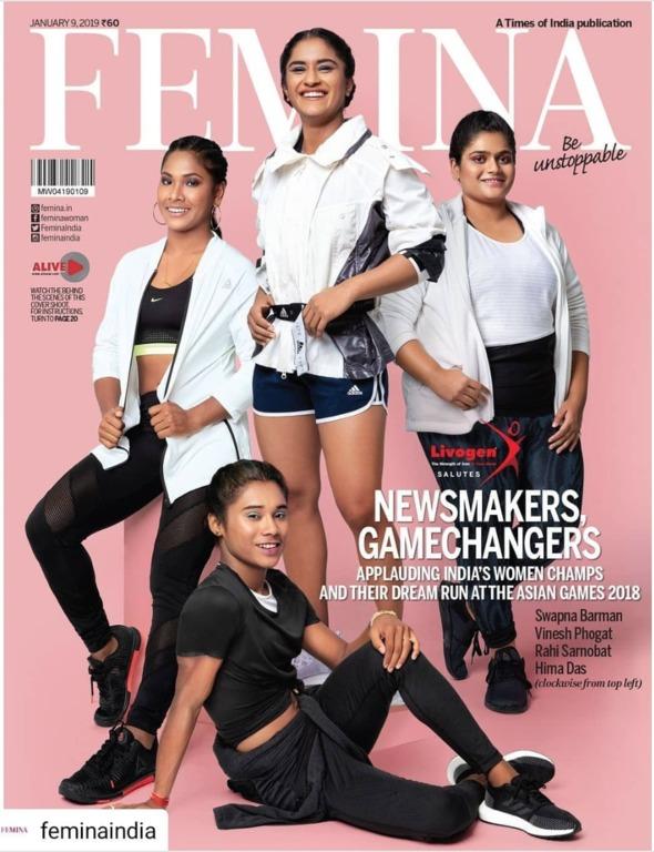 Atlhetes indiennes 2018 couverture magazine Femina