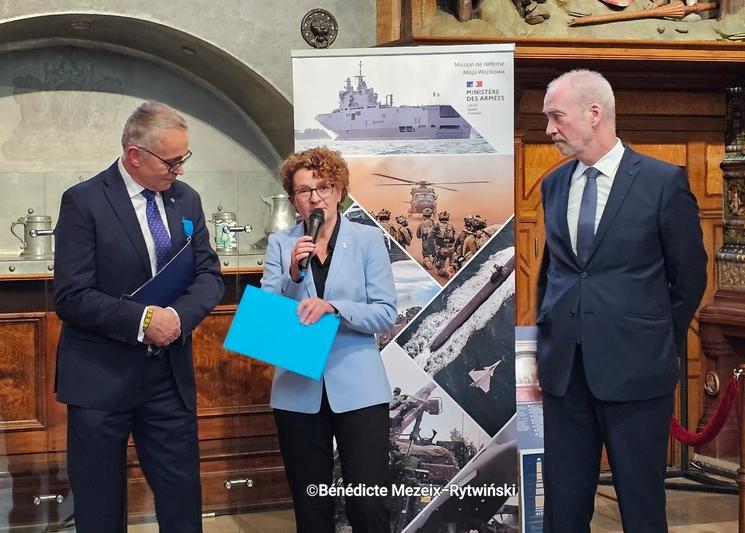 Alain Mompert - Consul honoraire de France en Poméranie, Magdalena Czarzyńska-Jachim - Maire de Sopot et M. Etienne de Poncins - ambassadeur de France en Pologne