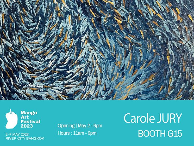 Affiche de l'exposition Carole Jury au Mango Festival de Bangkok