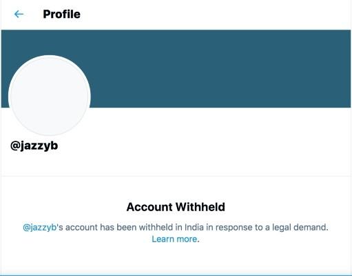 Le compte Twitter du rappeur Jazzy B