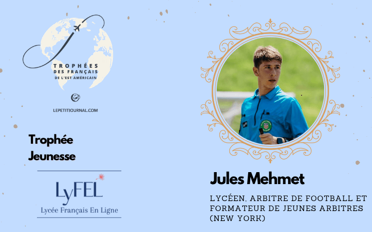 Jules Mehmet, lycéen, arbitre de football et formateur de jeunes arbitres (New York)
