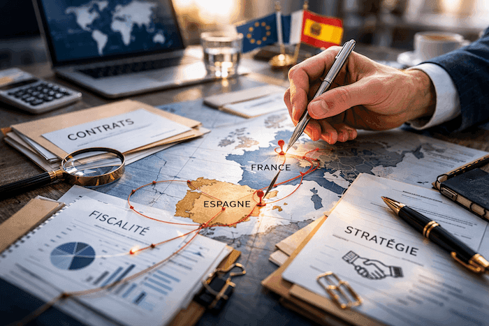 Main tenant un stylet de précision au-dessus de dossiers et de documents d’analyse, pour illustrer une approche juridique fondée sur l’anticipation et la détection des risques.