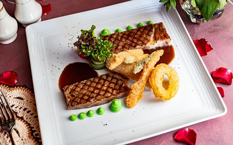 Contre-filet de Kagoshima grille au restaurant francais Le Crystal a Chiang Mai