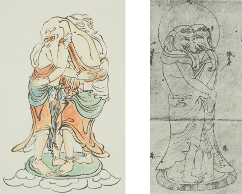 Representations du dieu Kangiten au Japon