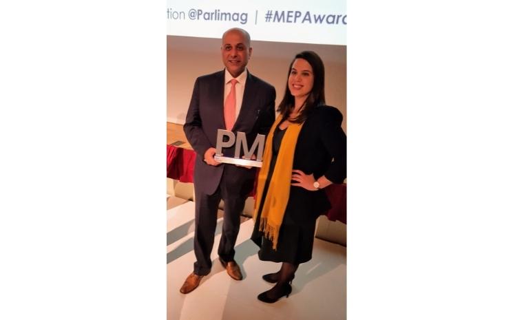 Kaoutar Abousmir et Sajjad Karim au « EU Parliament Magazine Trade & Industry Awards », 2019