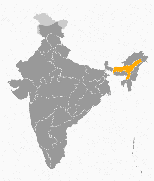 état assam india inde