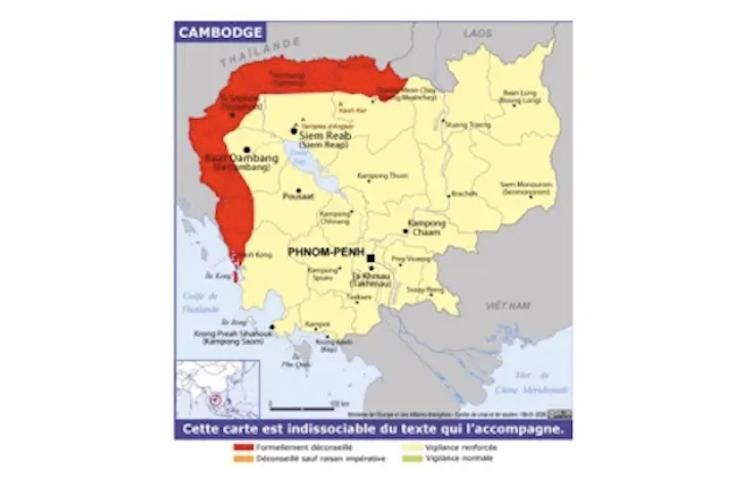 L'ambassade de France au Cambodge : les déplacements à la frontière restent dangereux