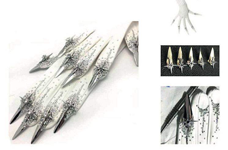 ongles crée par l'artiste de Nouvelle-Calédonie Joan Favan pour Cristina Aguilera