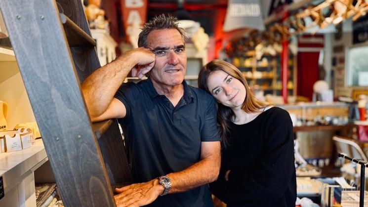 Laurent Vrignaud avec sa fille Kaya