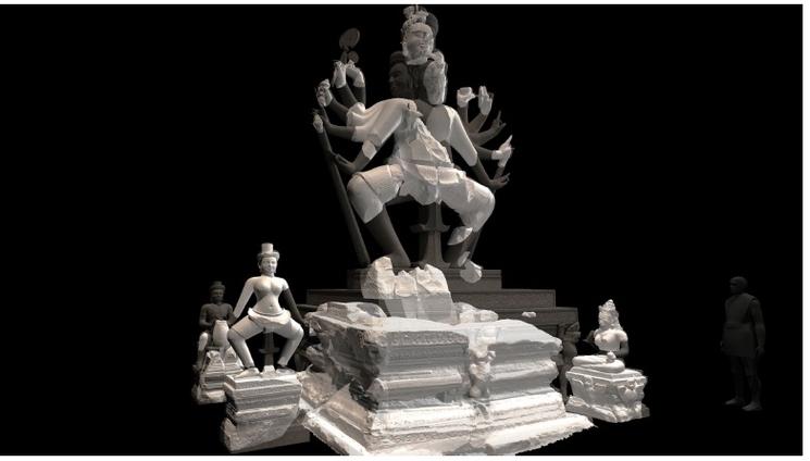 Le Shiva de Koh Ker restauré, un défi scientifique porté par l’EFEO