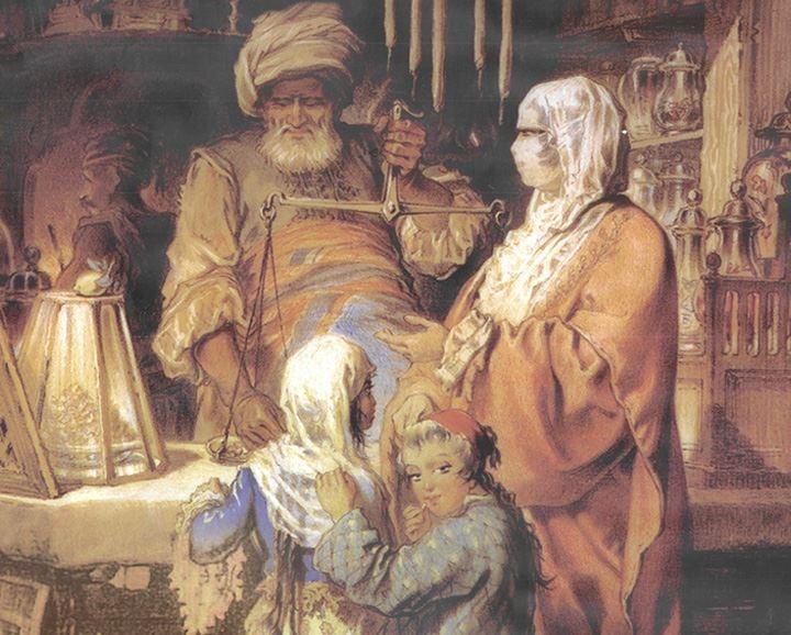 Le magasin d'Haci Bekir par Amadeo Preziosi