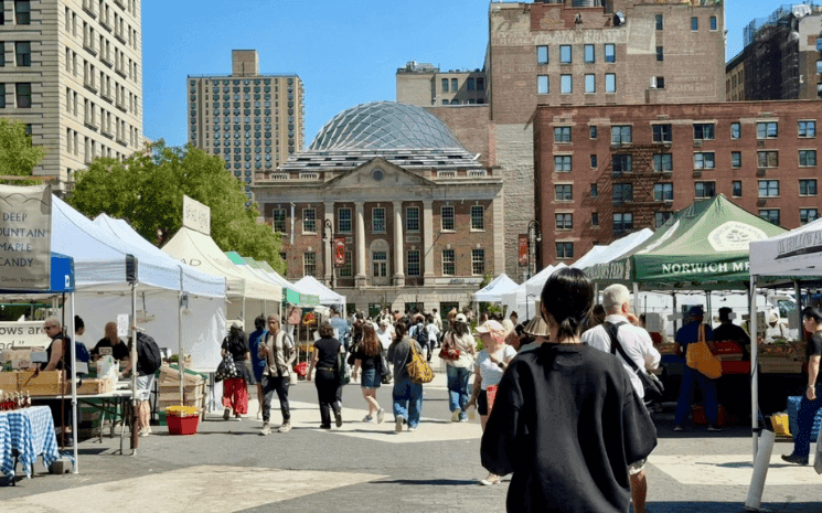 Le marché d’Union Square un samedi matin
