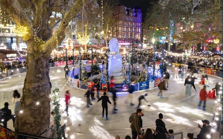 Photo de la patinoire de site internet du Leicester Square