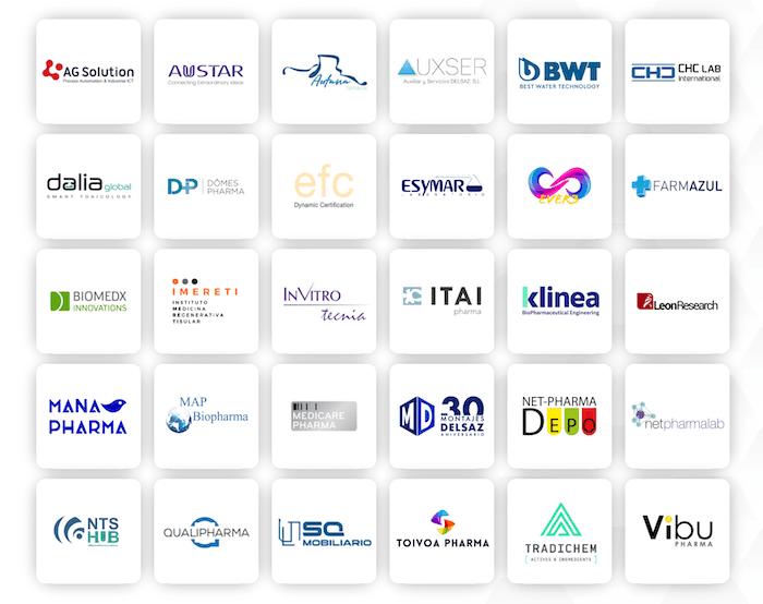 Les 30 entreprises du secteur pharmaceutiques du hub net-pharma à madrid