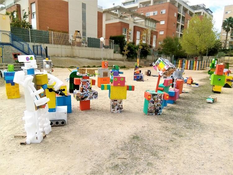 Les sculptures des élèves avant la crema