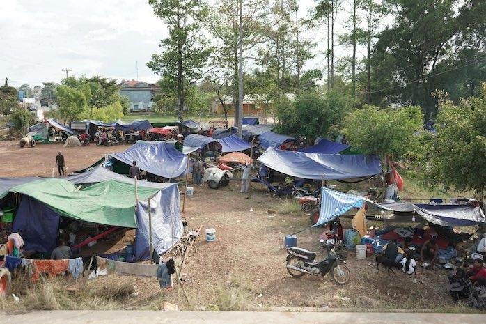 Vue de personnes déplacées , province de Siem Reap. Photo Ministère de l'Information
