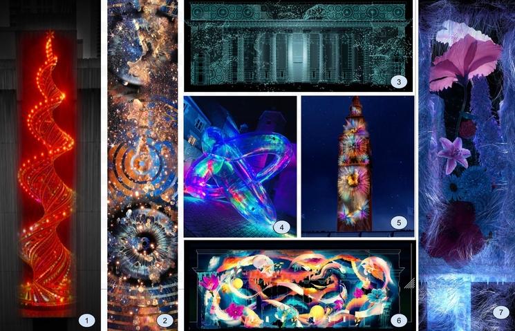 Oeuvres des artistes participants à Let's Glow SF 2024