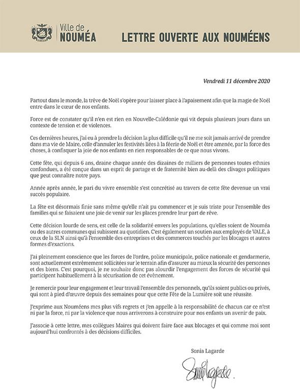 annulation noel nouméa