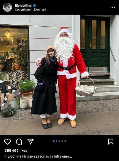 Lily Collins au Danemark pour les fêtes