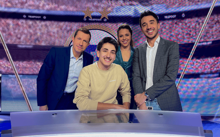 Lino Giafferi durant son stage à Téléfoot