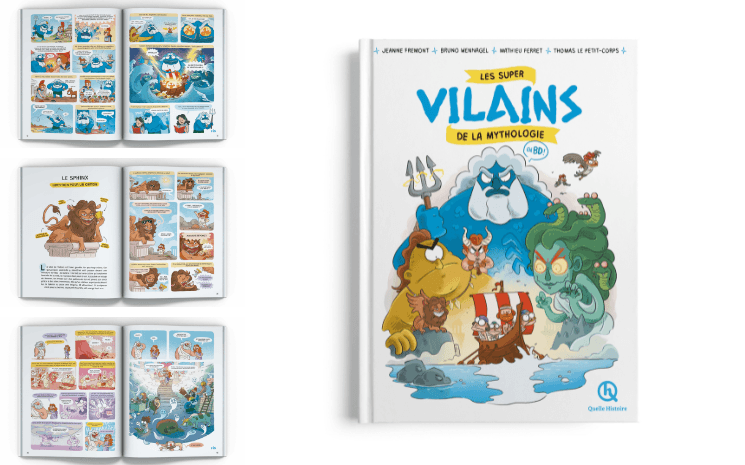 Les super vilains de la mythologie, une bande dessinée drôle et instructive
