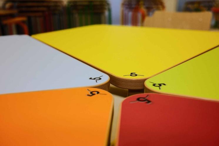 Des tables colorées