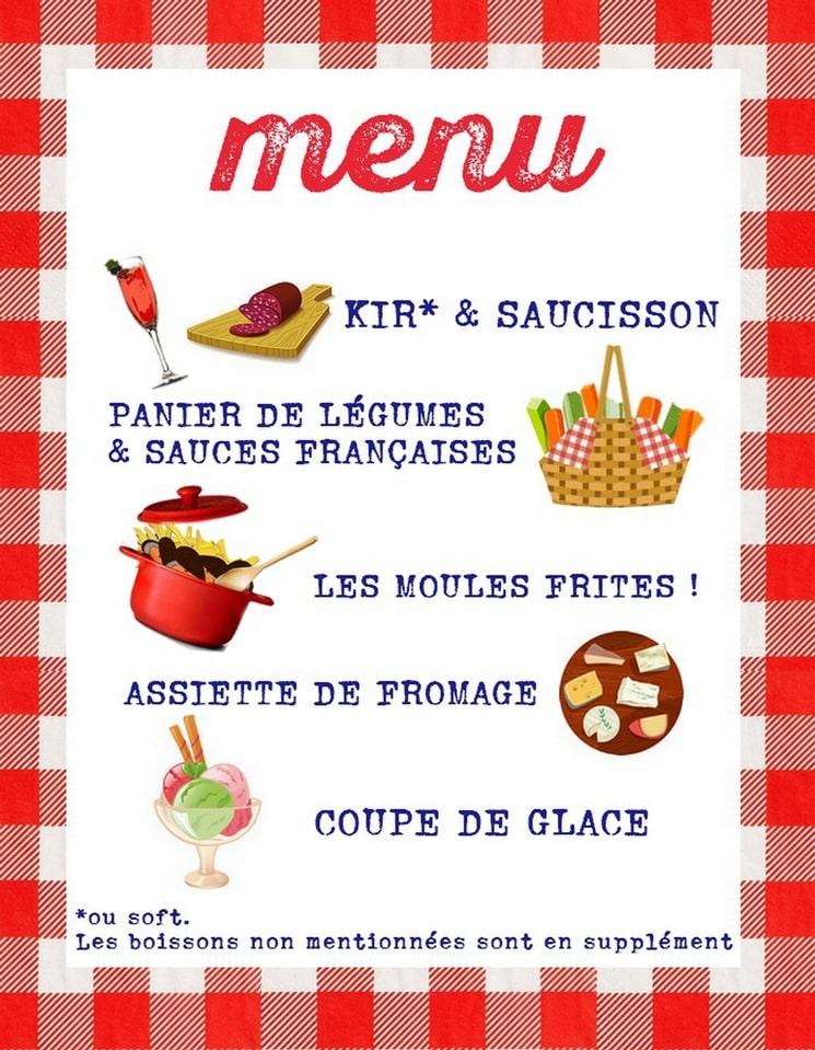 MENU the guinguette restaurant le pirate