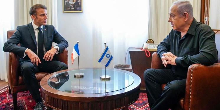 Rencontre en Emmanuel Macron et Benyamin Netanyahou