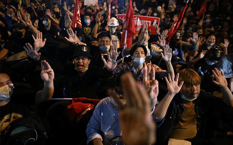 Manifestation anti-gouvernement a Bangkok