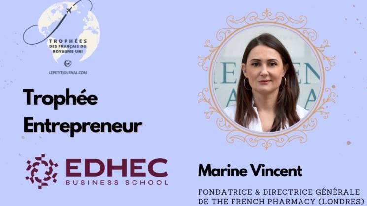 Marine vincent trophée entrepreneur