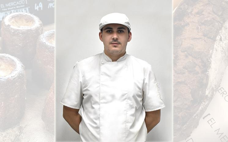 Photo montage montrant le boulanger francais Mathieu Gagne de l'entreprise El Mercado Bangkok