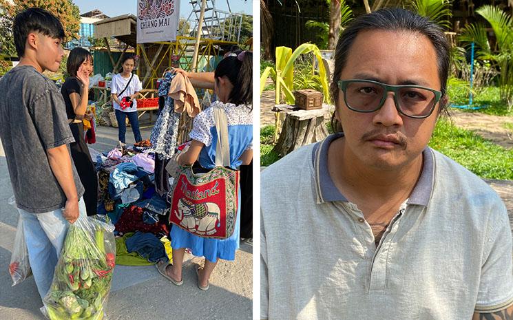 Food court solidaire birman a Chiang Mai