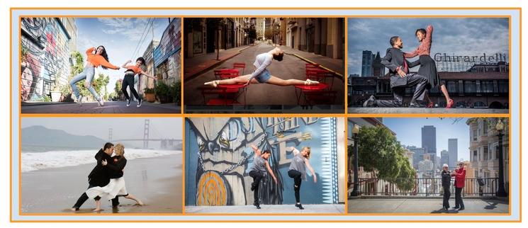 Photo de danseurs dans les rues de San Francisco