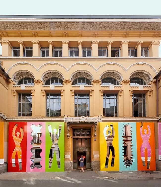 façade de palais illustrée