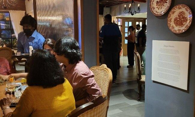 Salle du restaurant Mustard de Chennai. Photo : Fabienne