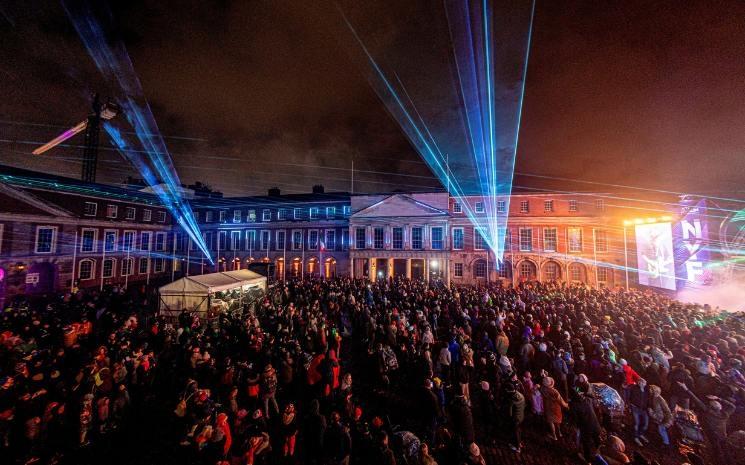 NYF Dublin, spectacle de lumières, château de Dublin