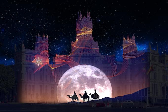 videomapping sur la façade de Cibeles