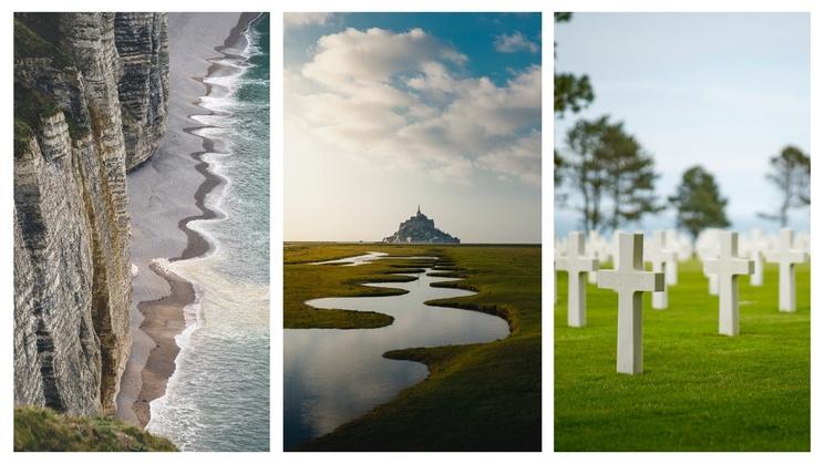 La normandie est connue pour ses falaises ses plages et le mont saint michel