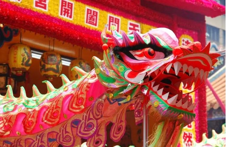 Un dragon lors de la parade du nouvel an chinois