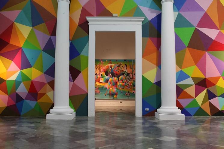 L'une des oeuvres d'Okuda exposée au Centro del Carme de Valencia