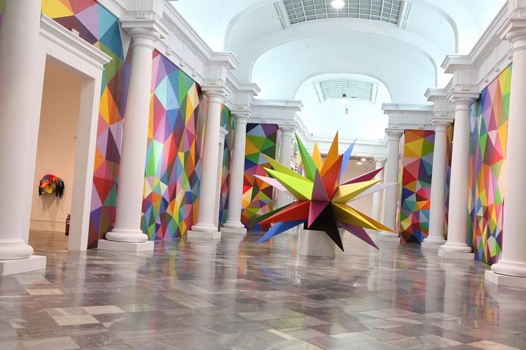 L'une des oeuvres d'Okuda exposée au Centro del Carme de Valencia