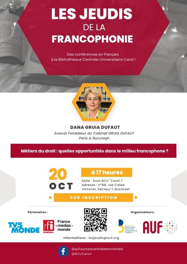 Les jeudis de la fancophonie - les métiers du droit Roumanie