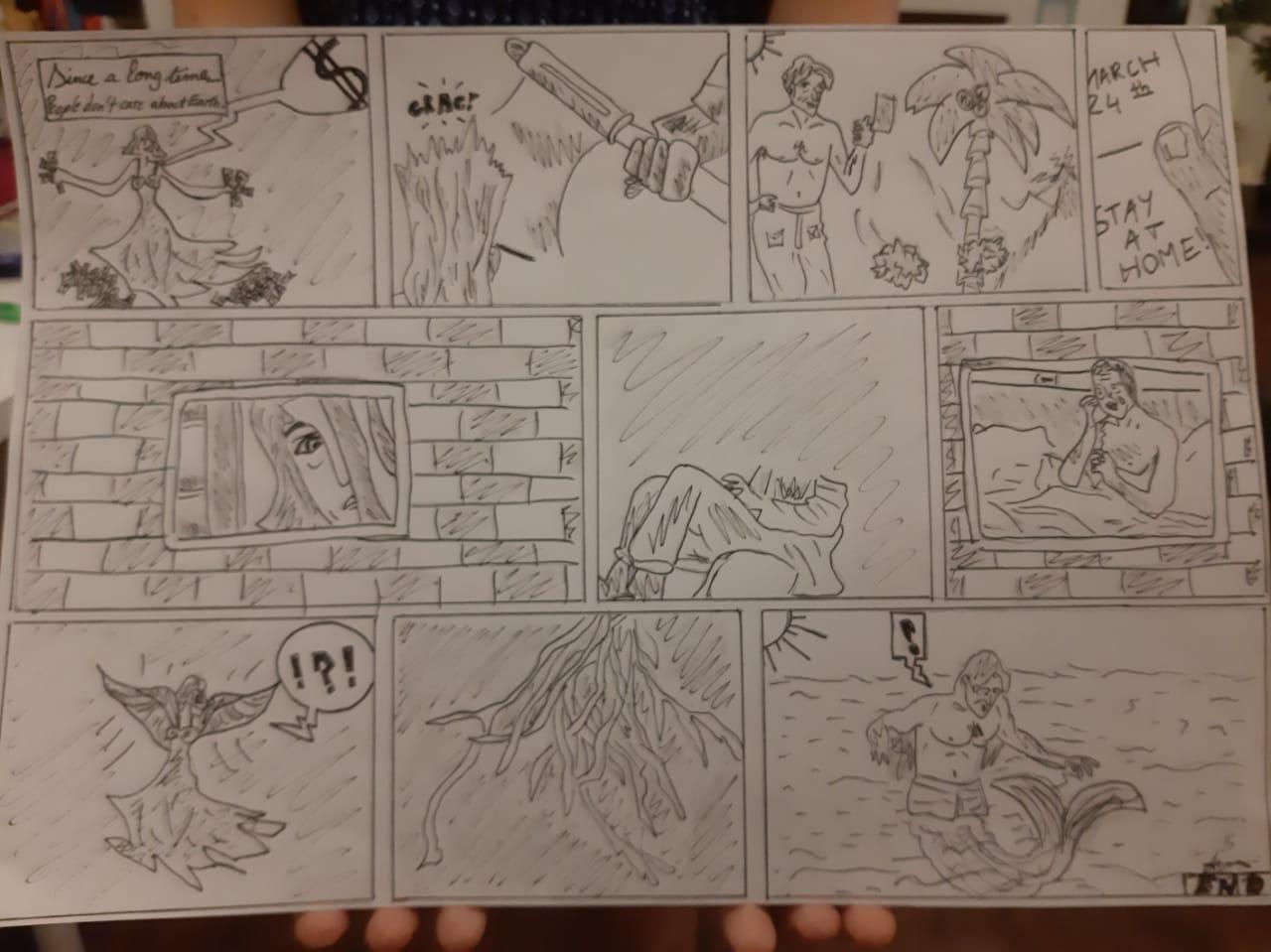 dessins enfants confinement chennai