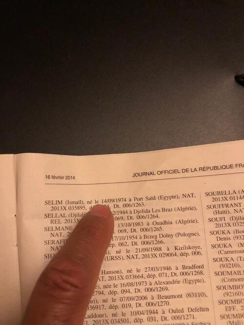 égyptien Paris nationalité